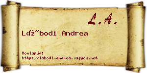 Lábodi Andrea névjegykártya
